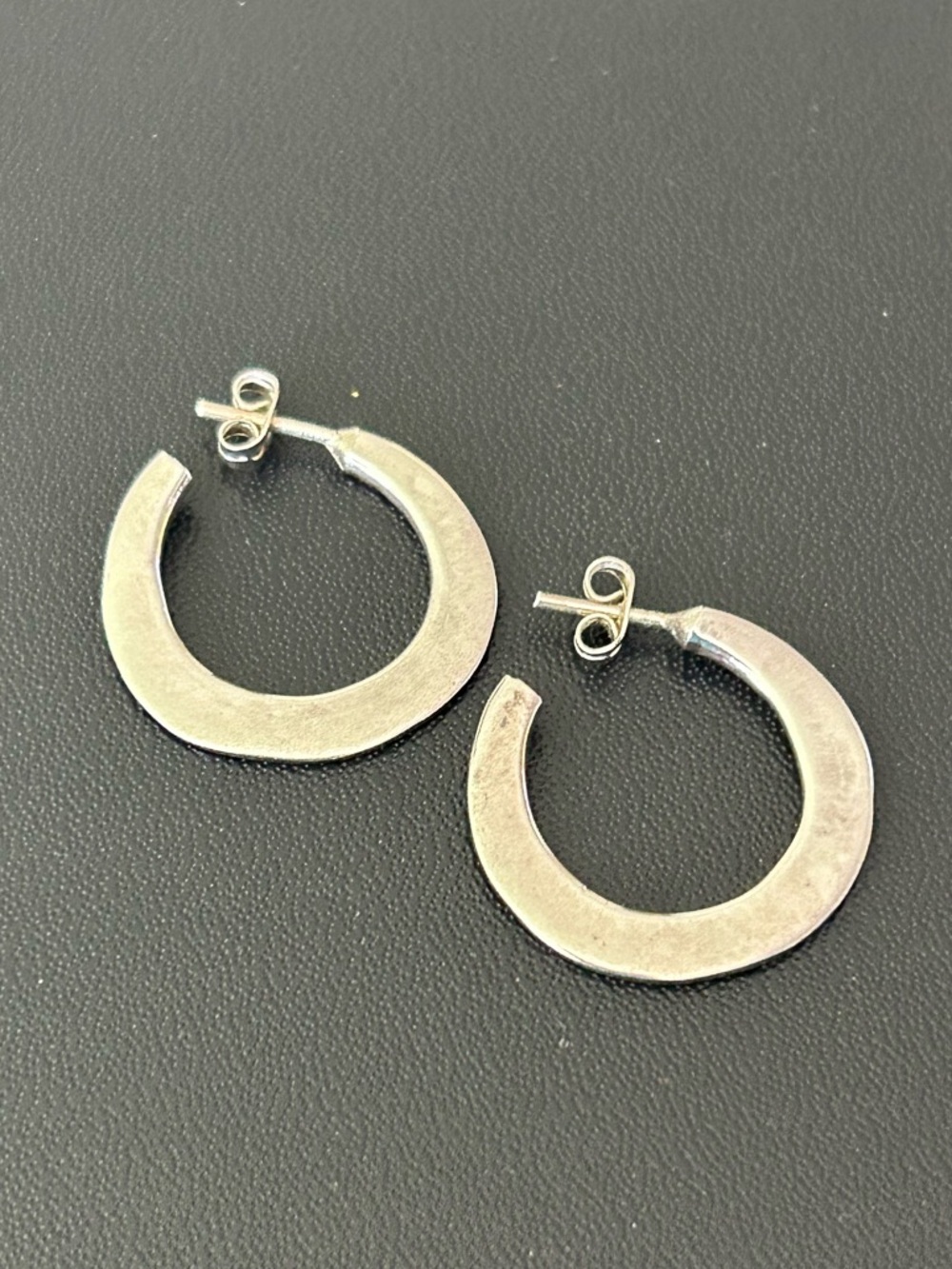 Classic Silver-Tone Open Hoop Earrings